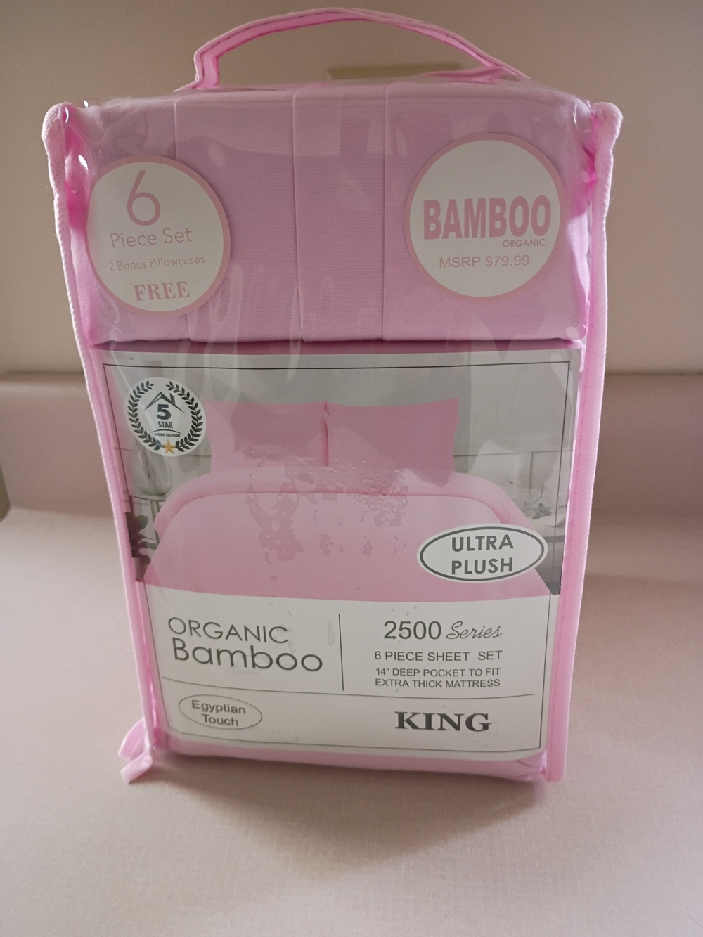 BAMBOO Ultra Plush King Sheet Set - Pink